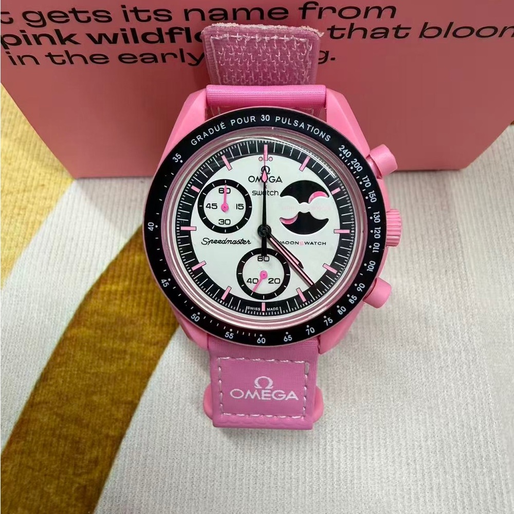 🌟Swatch X Omega MoonSwatch Mission to the Pink Moonphase Watch